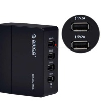 ORICO DCA-4U-EU-BK 4-port USB Wall Mount Charger