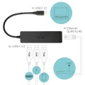 i-tec USB 3.1 Type C SLIM HUB 3-Port Gigabit Eth.