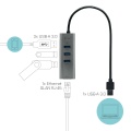 i-tec USB 3.0 Metal HUB 3-Port + Gigabit Ethernet